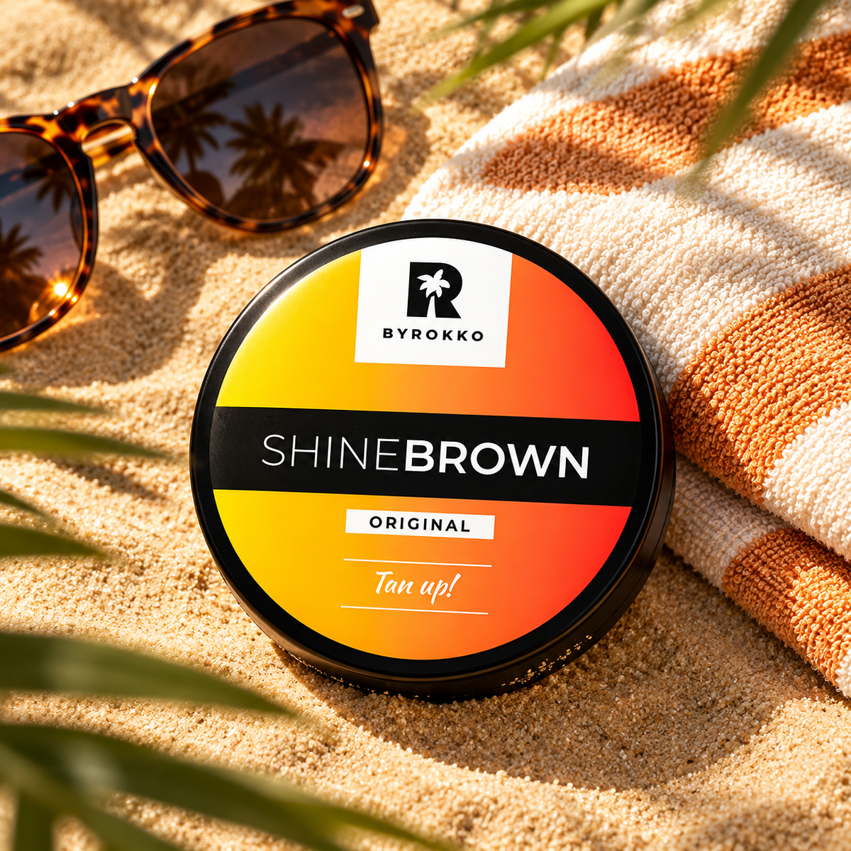 Shine Brown Original 200 ml en ambiente de playa